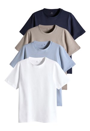 THE SET, REGULAR FIT - PACK SHORT SLEEVE - T-shirt basic - navy chocolate brown stone powder blue