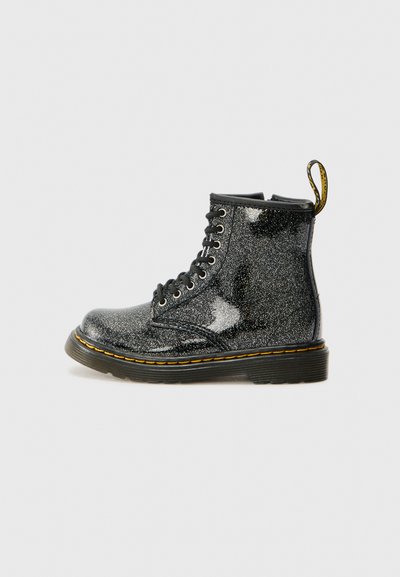 Bottines à lacets - black/silver coloured