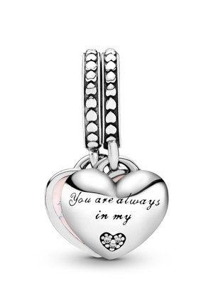 MOTHER  DAUGHTER HEARTS - Talizman - silver coloured