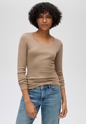 OPUS, OPUS LANGARMSHIRT SORANA - Langarmshirt - light mocca