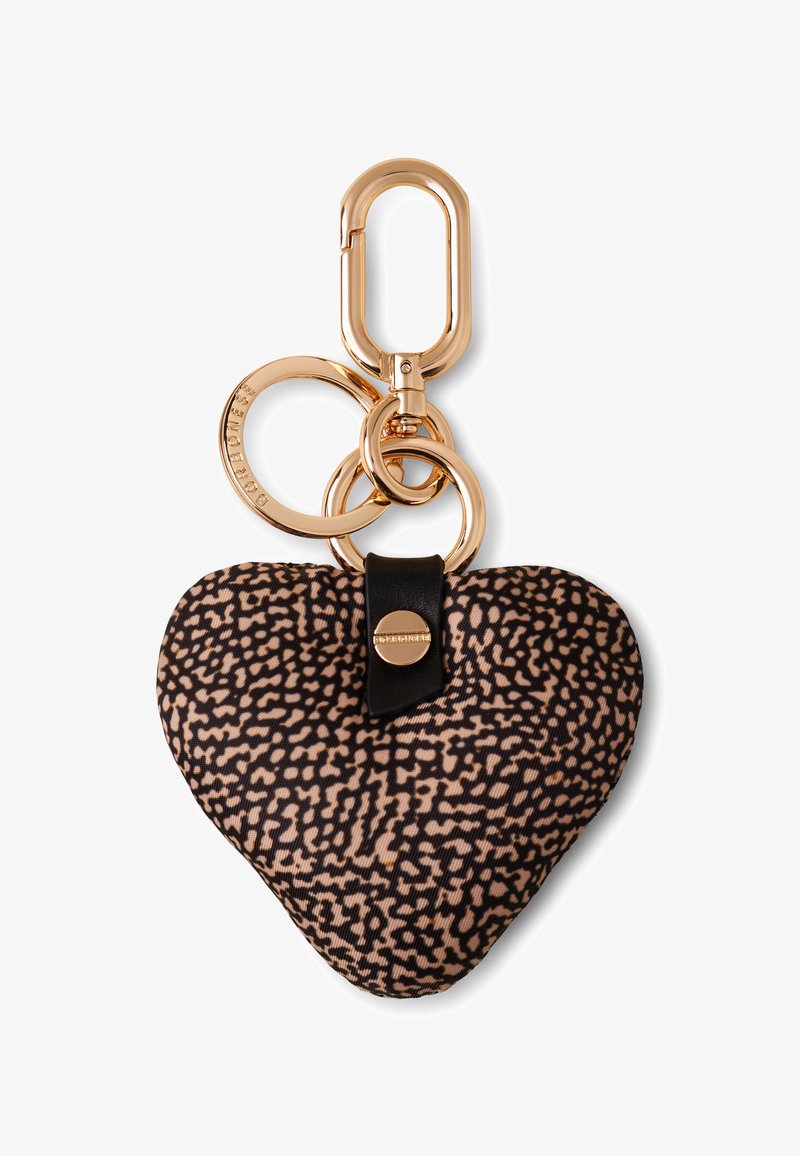 Borbonese HEART - Keyring - op naturale nero