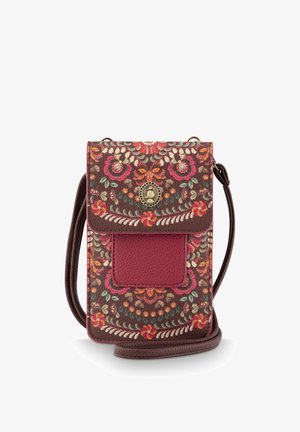 Pip Studio, PEGGY PHONE BAG IL RICAMO DARK - Telefoontasje - dark red