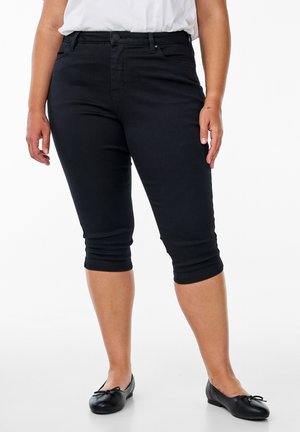 HIGH WAISTED AMY CAPRI  WITH SUPER - Szorty jeansowe