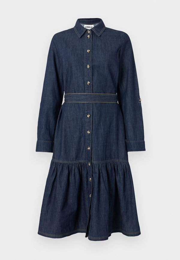 ONLSEVIGNY FRILL LONG DRESS - Denim dress4