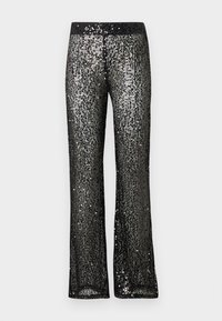 TATI SHIMMERING PANTS - Παντελόνι - black