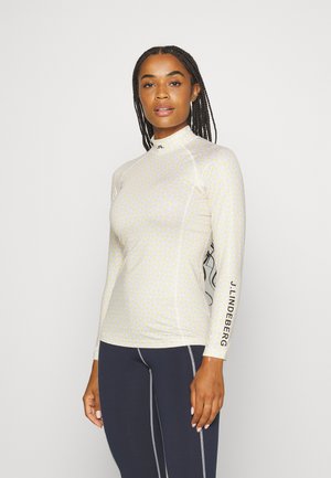 ASA PRINT SOFT COMPRESSION - Long sleeved top - white monogram check