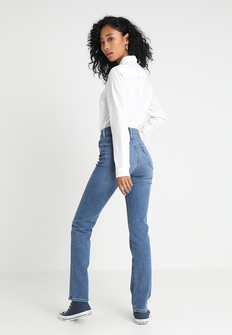 levi's 724 high rise straight jeans second thought