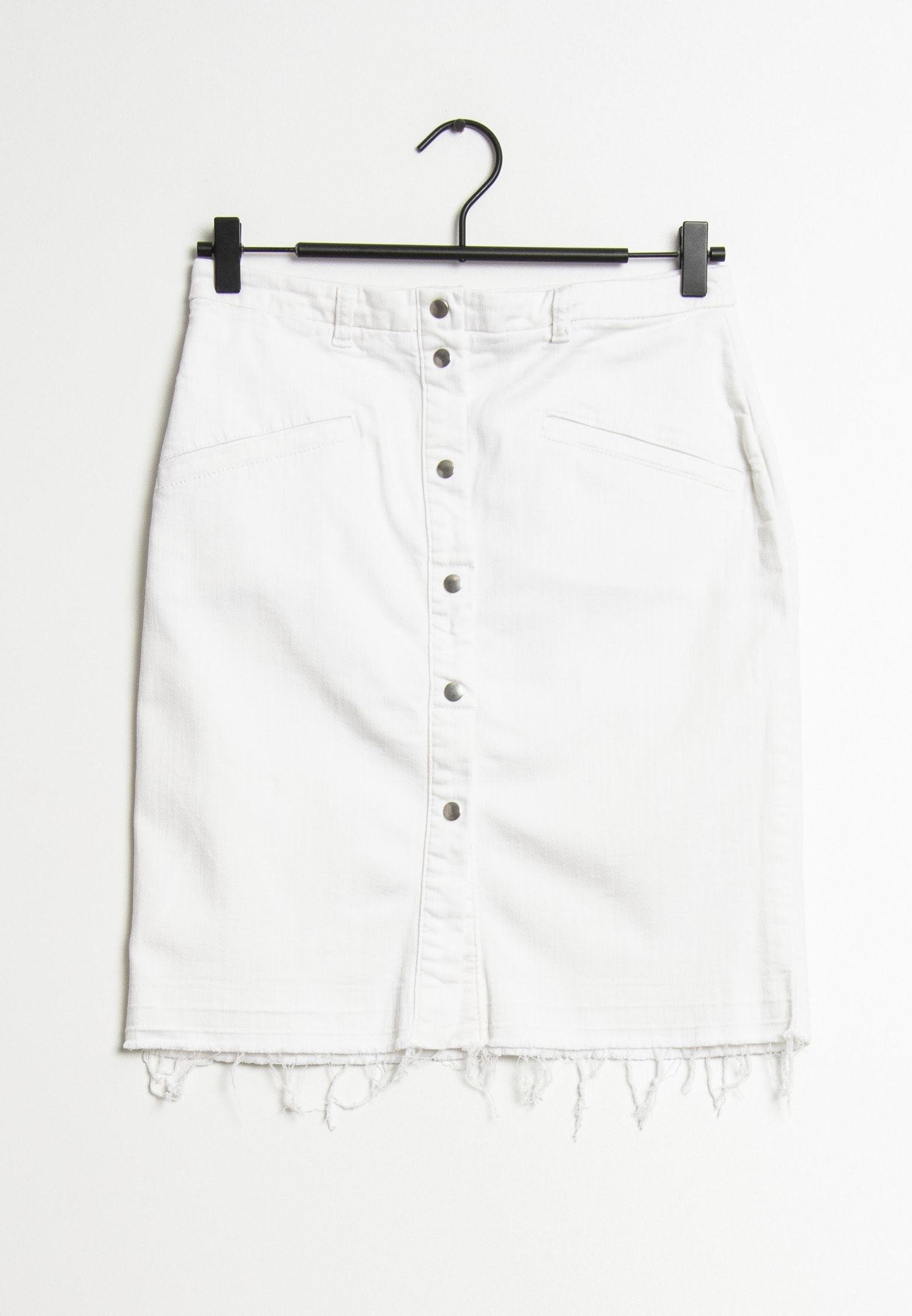 Oui Jeansrock White Weiss Zalando De