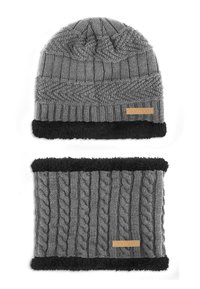 KEBILI SET - Ohrenwärmer - grau schwarz