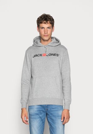 JJECORP LOGO - Sweat à capuche - light grey melange