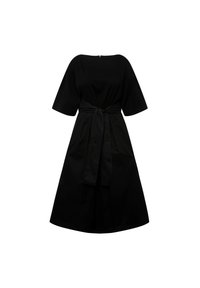 Ulla Popken MIXED FABRIC SHORT SLEEVE  - Maxikleid - black
