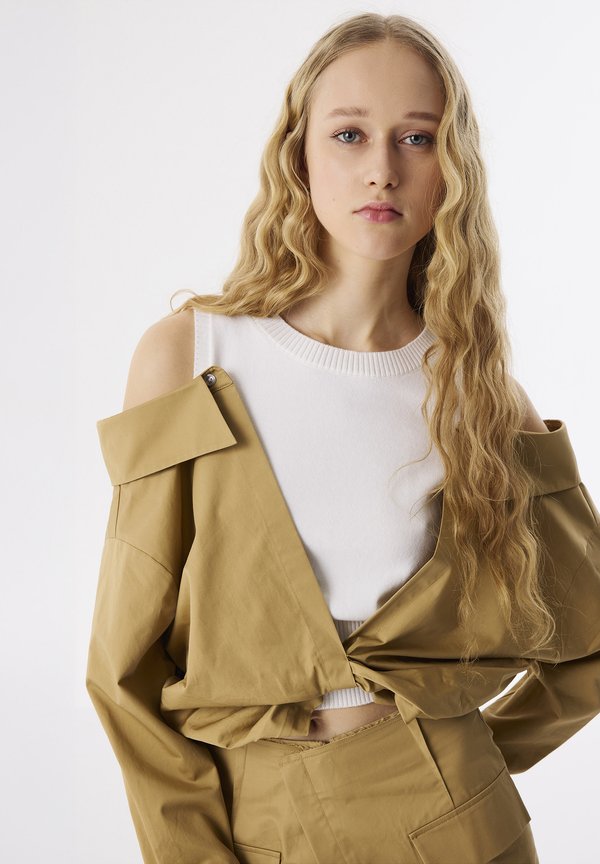 REGULAR FIT DOUBLE PIECE  - Bluse - natural