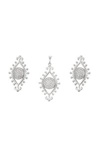 faina SET - Cercei - silver-coloured