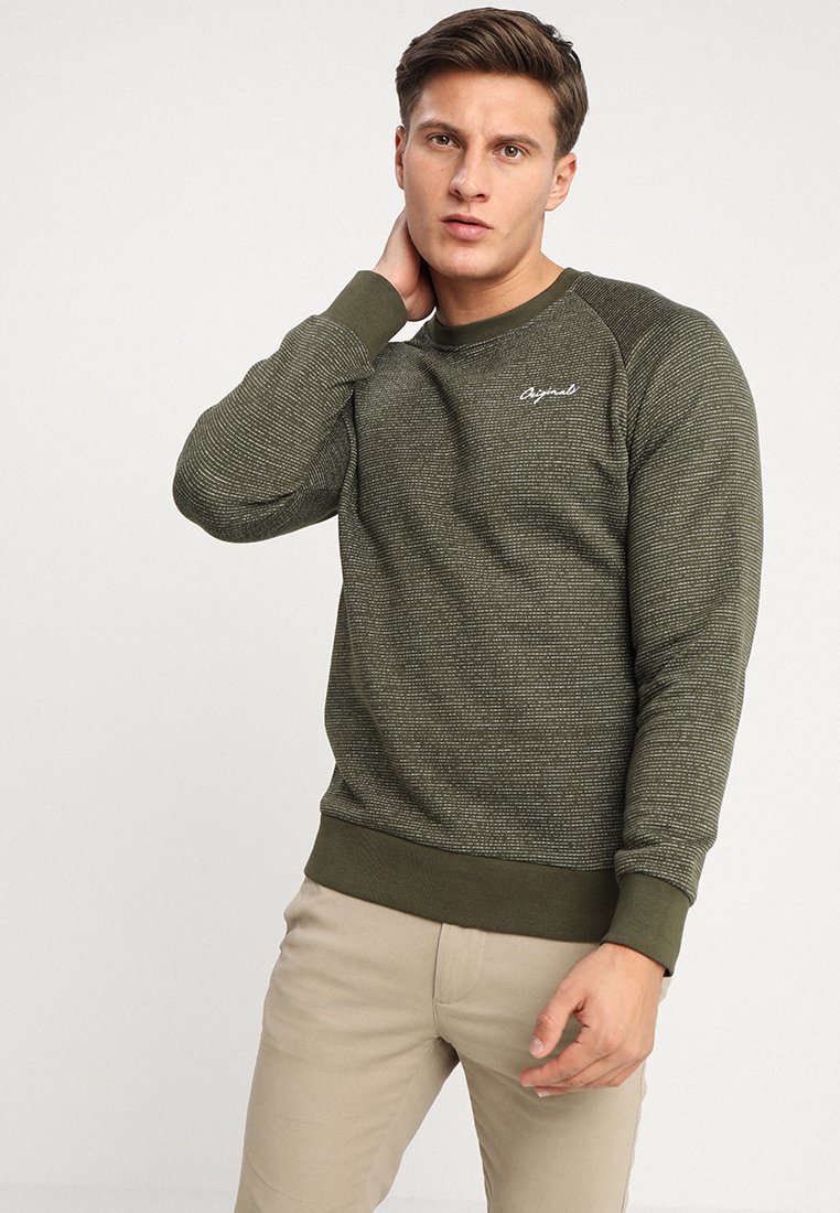 Jack & Jones JORHIDE CREW NECK Sudadera forest night/caqui Zalando.es Jack & Jones JORHIDE CREW NECK Sudadera forest night/caqui Zalando.es