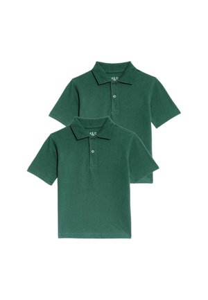Marks & Spencer 2PK UNISEX - Piké - bottle green