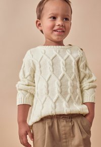 Next CABLE CREW NECK - REGULAR FIT - Džemperis - ecru