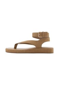 SPLIT WITH BUCKLE - Sandale s remenom u obliku slova T - sand