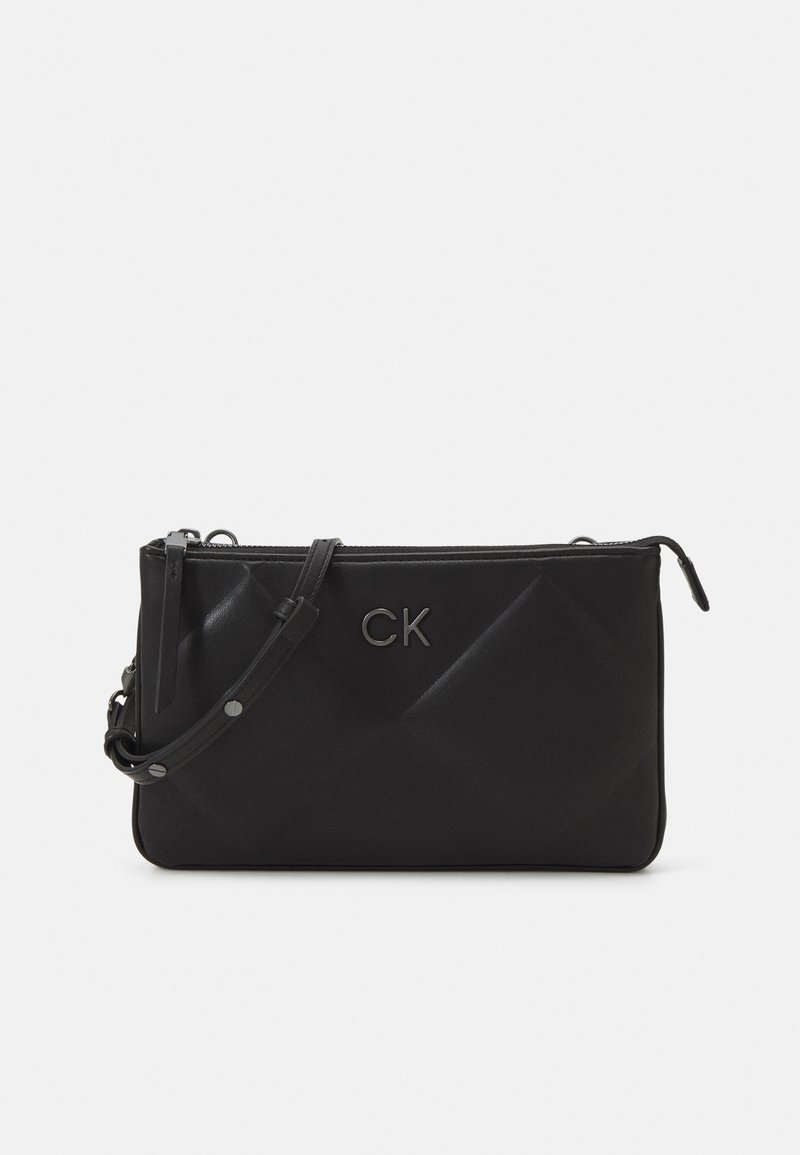 Calvin Klein RE-LOCK CROSSBODY - Taška s příčným popruhem - black