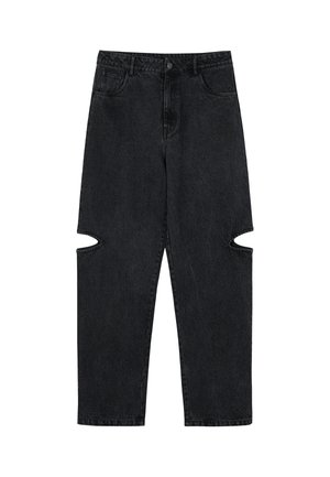 Karo Kauer Label, BEKLEIDUNG DENIM PANTS CUT OUT - Wide Leg - washed black