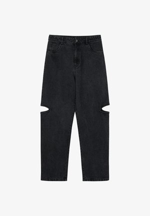 Karo Kauer Label, BEKLEIDUNG DENIM PANTS CUT OUT - Wide Leg - washed black