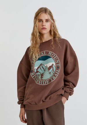 Sweater - mottled light brown