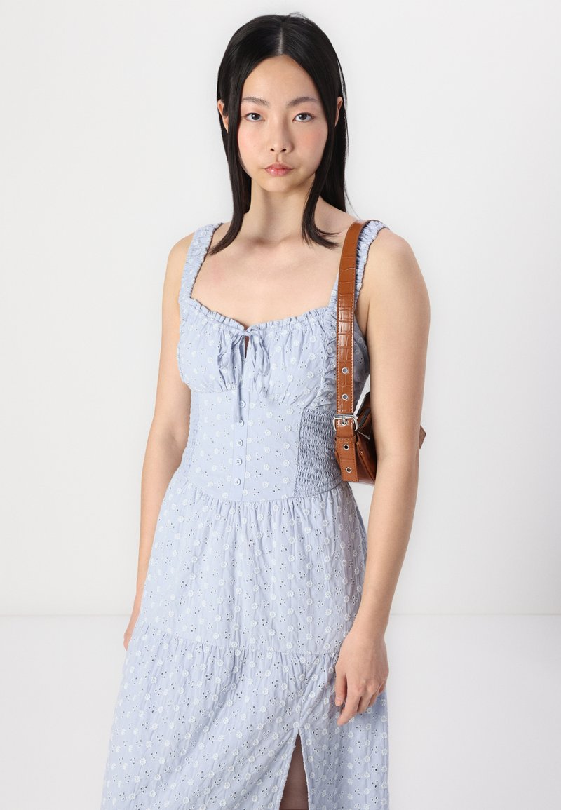 cotton spaghetti strap dress Women's Not Even Trying White Cotton Layered Bodice Mini Dress | Size: M