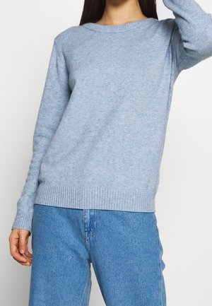 Pullover - mottled light blue