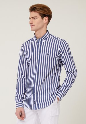Camicia Classica La Martina Raf Uomo Cotone Blu