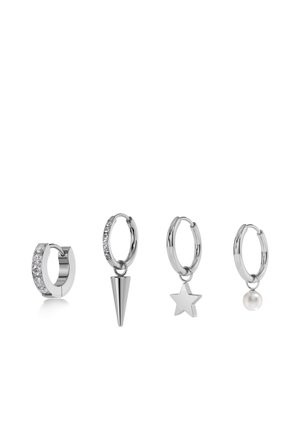 4 PACK - Enkele oorbel - silver-coloured