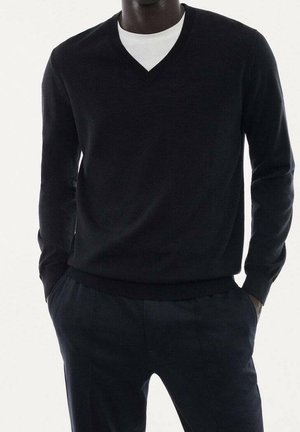 Mango Strickpullover - black
