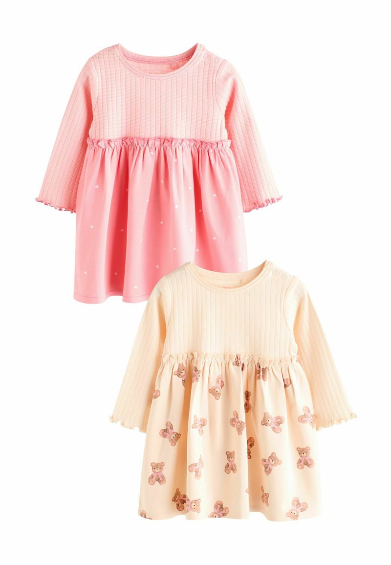 Next 2 PACK-REGULAR FIT - Robe en jersey - pink white bear print