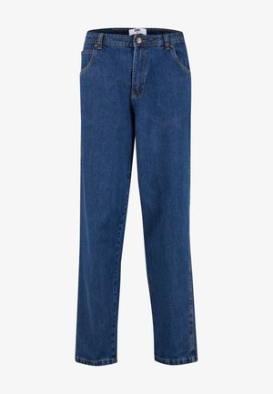 Laisvo kirpimo džinsai - midblue washed
