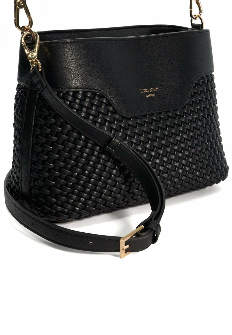 Petit Sac Pochette Dune London Simili Cuir Reptile - Chaînette Dorée, Couleur Marron Clair Et Noir, Occasion TBE