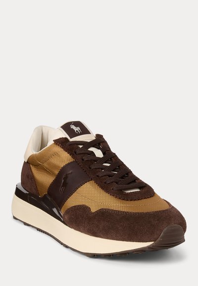 Polo Ralph Lauren TRAIN 89 SUEDE-PANELED SNEAKER UNISEX - Sapatilhas - brown multi