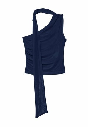Stradivarius ASYMMETRIC - Blouse - mottled dark blue