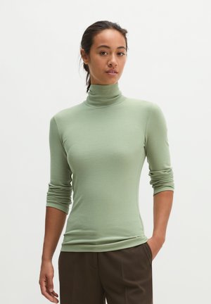Marc O'Polo, T-SHIRT, LONGSLEEVE, HIGH NECK, RIB - Langarmshirt - quiet pine