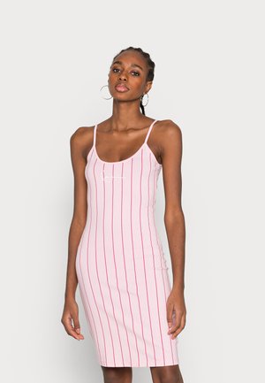 Karl Kani SMALL SIGNATURE PINSTRIPE DRESS - Sukienka z dżerseju - rose