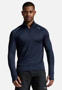2XU IGNITION 1/4 - Stickad tröja - midnight silver reflective