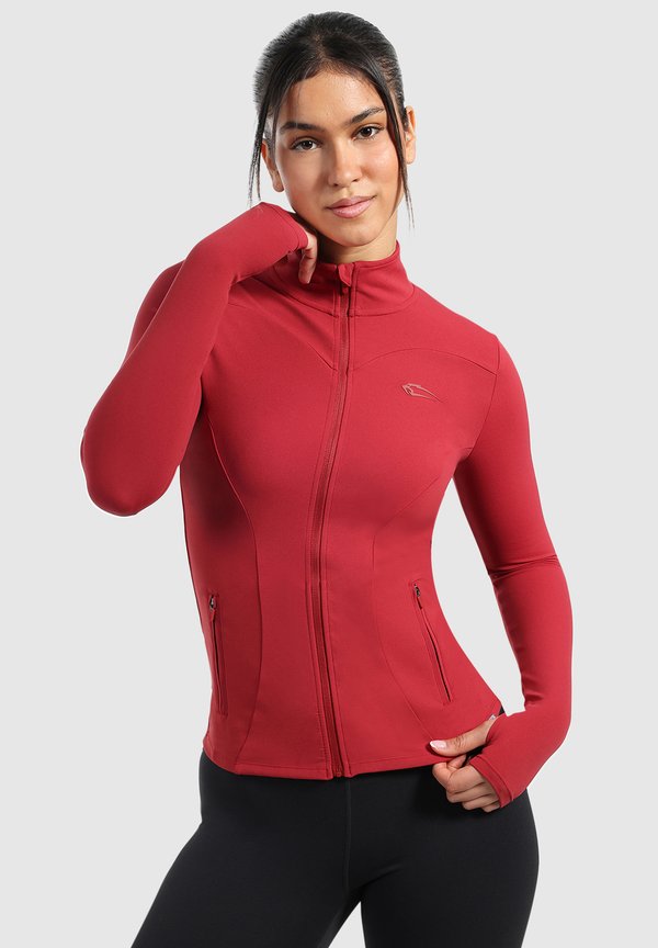 STAND COLLAR ZIPPER KENNA - Trainingsjacke - weinrot