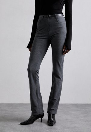 HIGH WAIST - Stoffhose - dark heather grey