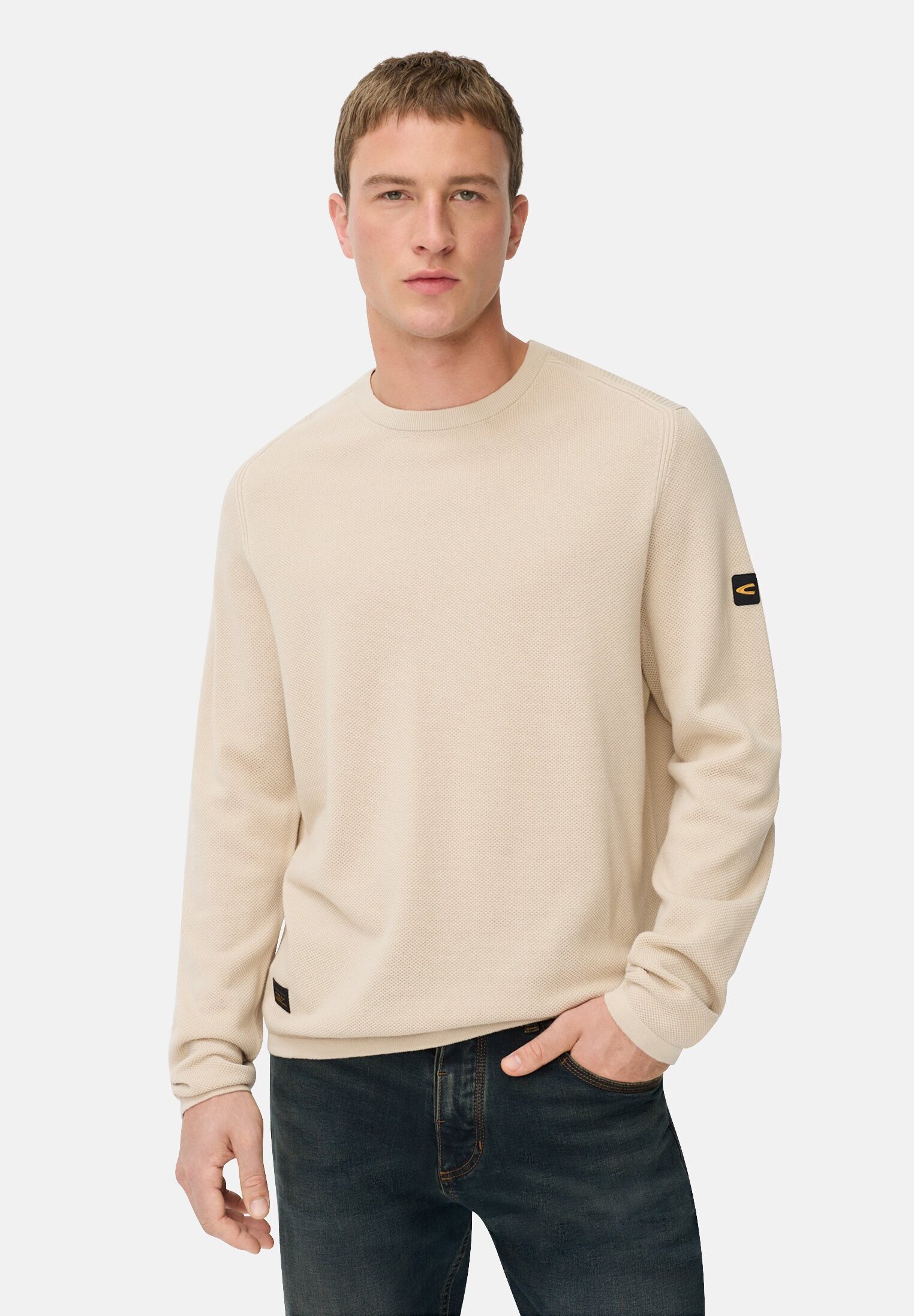 camel active Strickpullover oatmeal/beige