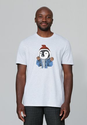 watapparel PINGUIN - T-shirt print - cool heather grey