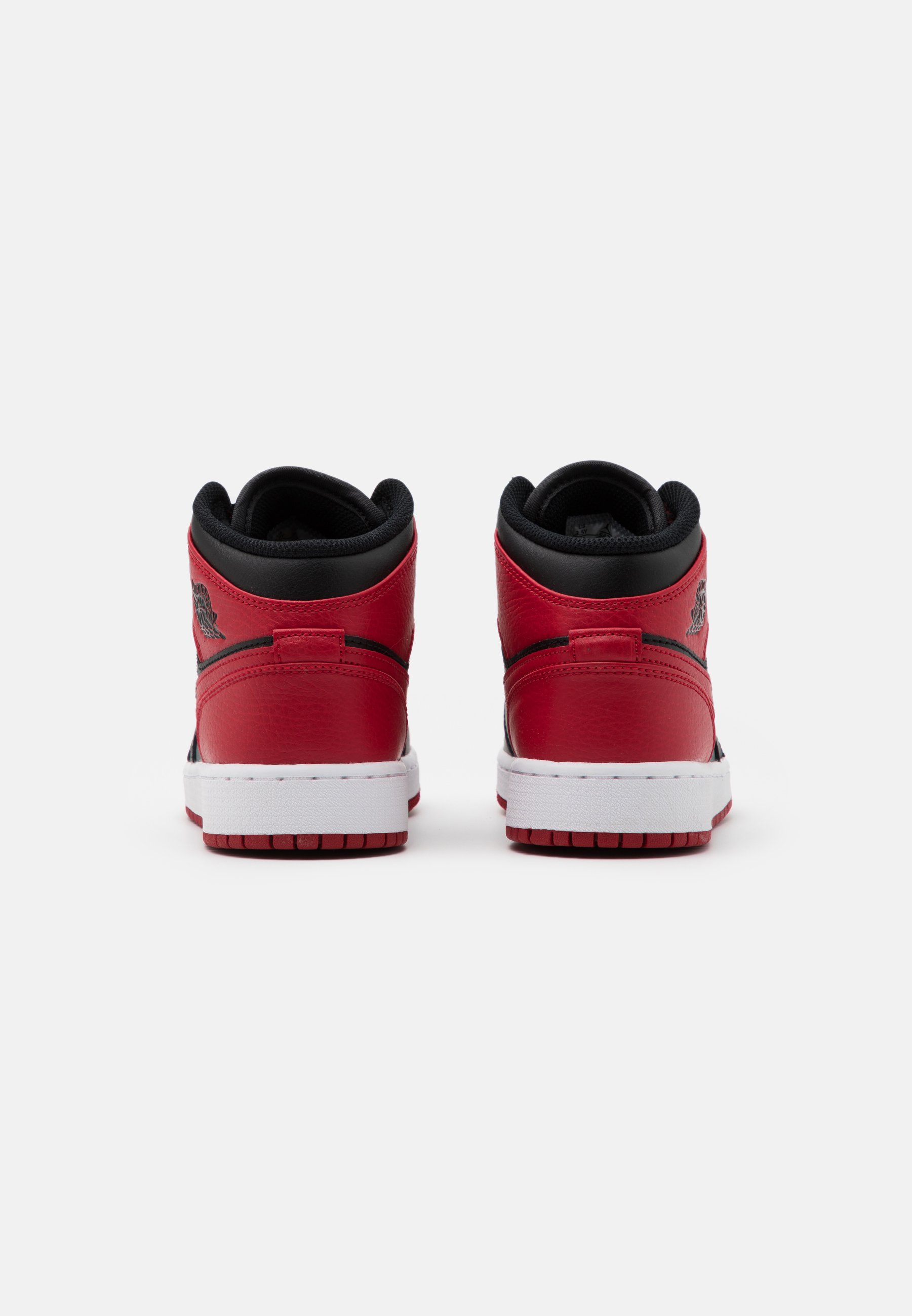 Jordan AIR 1 MID UNISEX - Basketball shoes - black/gym red/white/black -  Zalando.co.uk
