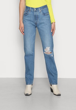 Straight leg jeans - stone blue denim