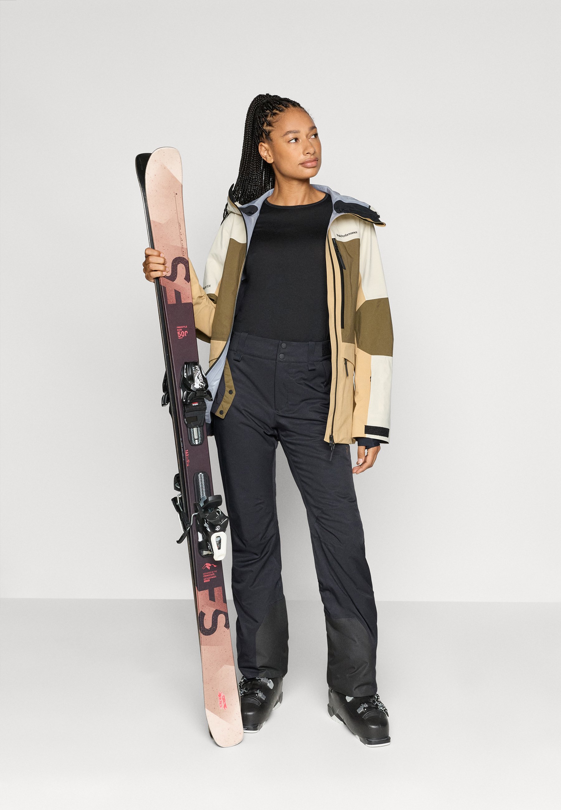 Klättermusen BRAGE 2.0 SALOPETTE - Ski pants - raven/black
