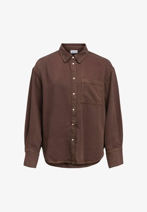 Object, DENIM SHIRT POCKET DETAIL - Camicia - seal brown