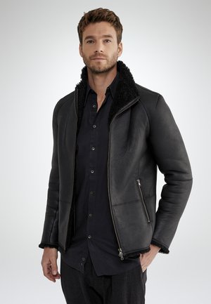 BASTIEN - Giacca di pelle - black