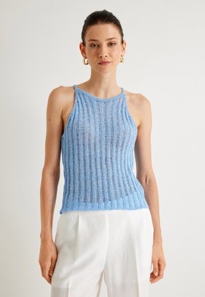 STRAPPY HALTER NECK - Top - blue