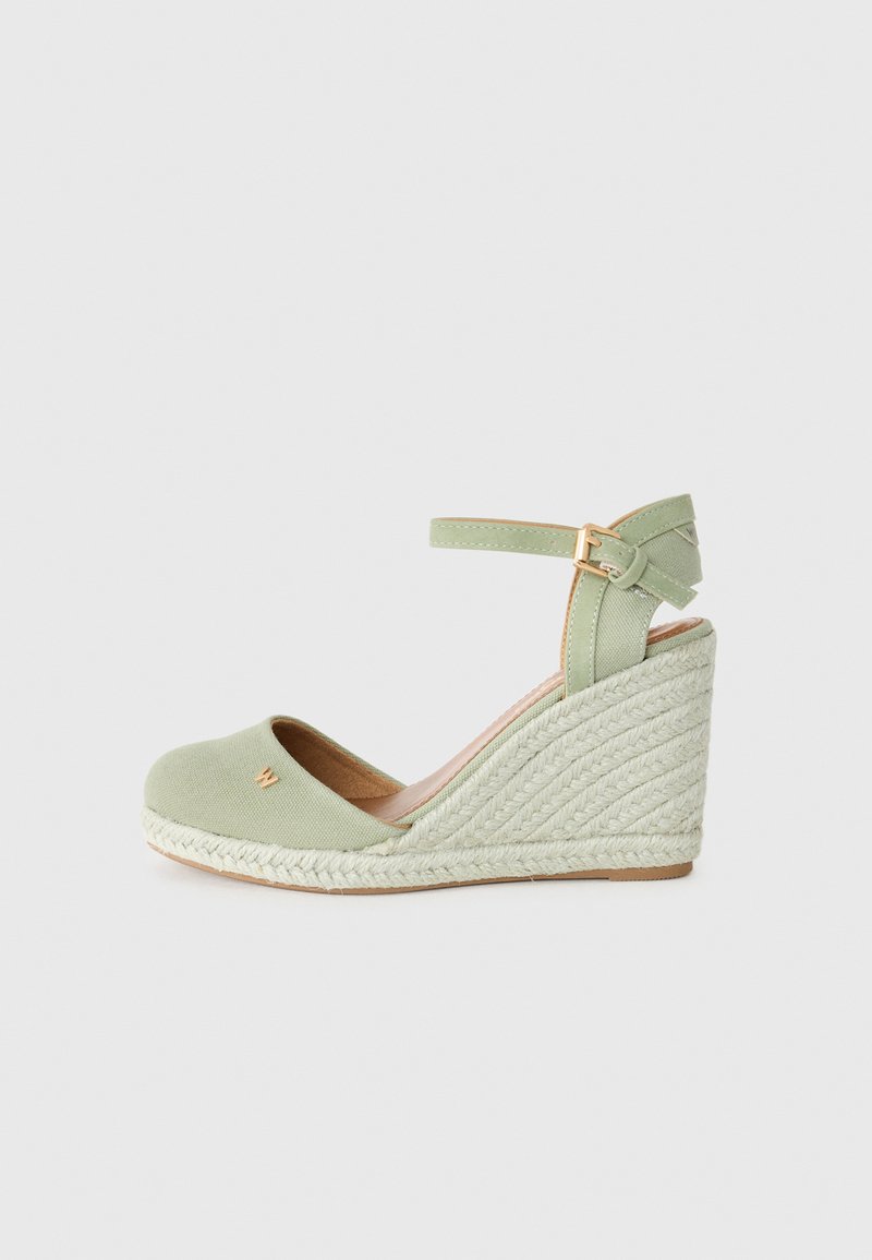 Wrangler Sandalen met sleehak mintgroen