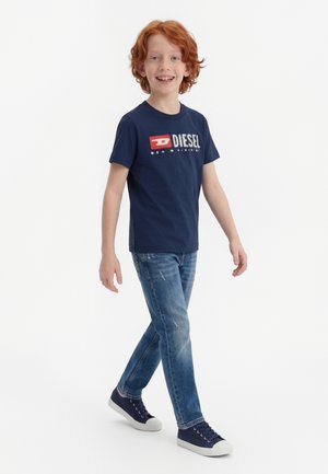 Diesel TADJUSTK UNISEX - Trükipildiga T-särk - peacoat